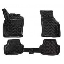 Ковры в салон AIRLINE (3D с подпят.) для VW Golf VII (12-) компл. 4 шт., выс. борт, полимер., черн. / ACM-PS-72