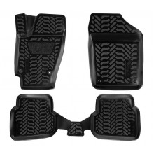 Ковры в салон AIRLINE (3D с подпят.) для VW Polo SD (10-) компл. 4 шт., (крепеж), выс. борт, полимер., черн. / ACM-PS-73