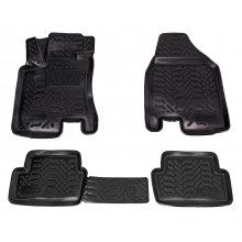 Ковры AIRLINE (3D с подпят.) для Nissan Qashqai (07-14) 4 шт., выс.борт, полимер., черн. / ACM-PS-89