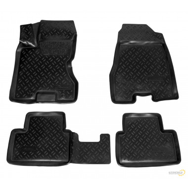 Ковры AIRLINE (3D с подпят.) для Nissan X-Trail (07-14) 4 шт., выс.борт, полимер., черн. / ACM-PS-90