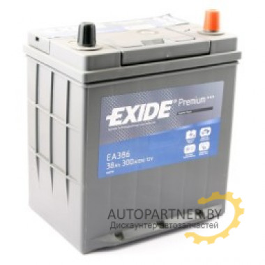 Аккумуляторная батарея PREMIUM [12V 38Ah 300A KoreanB1] EXIDE EA386
