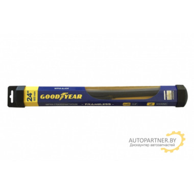 Щетка стеклоочистителя Goodyear Frameless Multi Clip 600 мм бескаркасная / GY000424