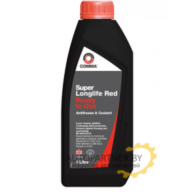 Антифриз Готовый COMMA SUPER LONGLIFE RED - COOLANT Красный 1л /  SLC1L