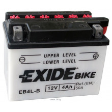 Аккумуляторная батарея! евро 4Ah 60A 121/71 EXIDE EB4L-B