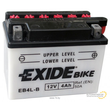 Аккумуляторная батарея! евро 4Ah 60A 121/71 EXIDE EB4L-B