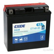 Аккумуляторная батарея! EXIDE ET14B-BS евро 12Ah 135A 15