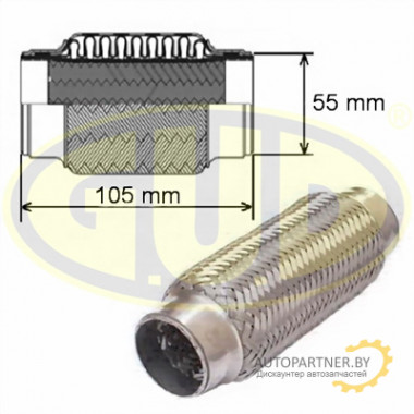 Гофра глушителя G.U.D 55x105 / GFP355105HD