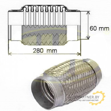 Гофра глушителя G.U.D 60x280 / GFP360280
