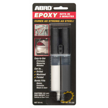Клей ABRO эпоксидный в шприце серый 30 мл / EG330