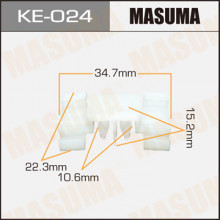 Клипса пластиковая MASUMA (BMW 51131960054)  / KE024