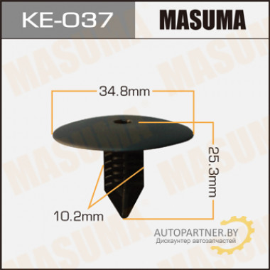 Клипса пластиковая MASUMA (RENAULT 7703077435)  / KE037