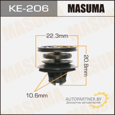 Клипса пластиковая MASUMA (VAG 3B0868243)  / KE206