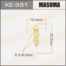 Клипса пластиковая MASUMA (GENERAL MOTORS 15694099)  / KE331