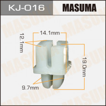 Клипса пластиковая MASUMA (TOYOTA 9018904226)  / KJ016