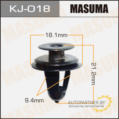 Клипса пластиковая MASUMA (TOYOTA 6777128050)  / KJ018