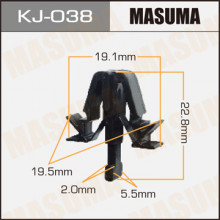 Клипса пластиковая MASUMA (TOYOTA 9046712040)  / KJ038