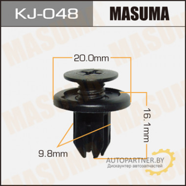 Клипса пластиковая MASUMA (SUZUKI 940909302)  / KJ048
