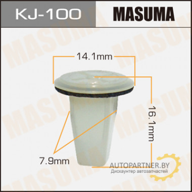 Клипса пластиковая MASUMA (TOYOTA 9018904213)  / KJ100