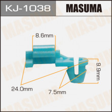 Клипса пластиковая MASUMA (MAZDA 992780404)  / KJ1038