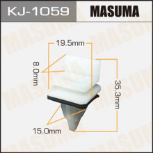 Клипса пластиковая MASUMA (HONDA 91513SM4000)  / KJ1059