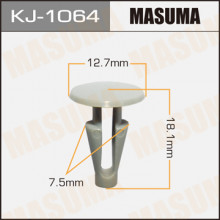 Клипса пластиковая MASUMA (HONDA 90672671003)  / KJ1064