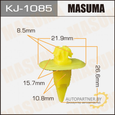 Клипса пластиковая MASUMA (TOYOTA 9046709190)  / KJ1085