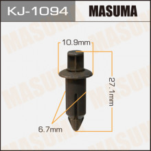 Клипса пластиковая MASUMA (TOYOTA 9046707066B2)  / KJ1094