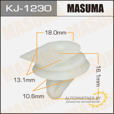 Клипса пластиковая MASUMA (TOYOTA 9046709212)  / KJ1230