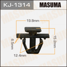 Клипса пластиковая MASUMA (TOYOTA 9046713080)  / KJ1314