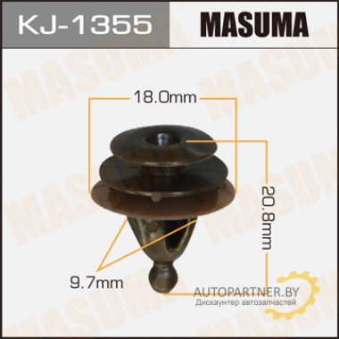 Клипса пластиковая MASUMA (TOYOTA 6777132010)  / KJ1355