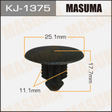 Клипса пластиковая MASUMA (TOYOTA 9046711025)  / KJ1375