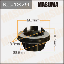 Клипса пластиковая MASUMA (TOYOTA 9046723011)  / KJ1379
