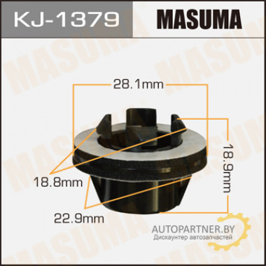 Клипса пластиковая MASUMA (TOYOTA 9046723011)  / KJ1379