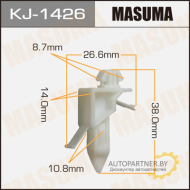 Клипса пластиковая MASUMA (TOYOTA 7539760031)  / KJ1426