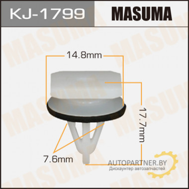 Клипса пластиковая MASUMA (HONDA 74904S7SN01)  / KJ1799