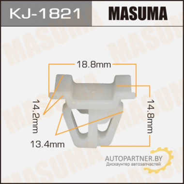Клипса пластиковая MASUMA (HONDA 75305S04003)  / KJ1821