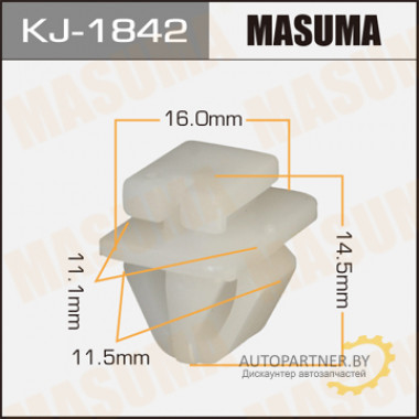 Клипса пластиковая MASUMA (HONDA 72431S2X003)  / KJ1842