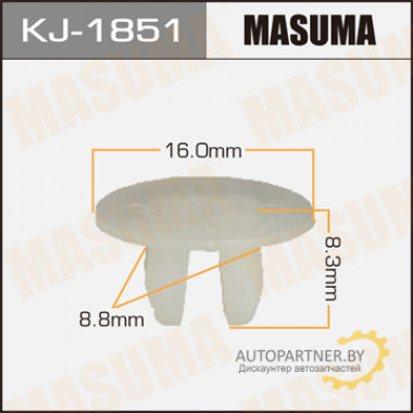 Клипса пластиковая MASUMA (HONDA 91603SL0000)  / KJ1851