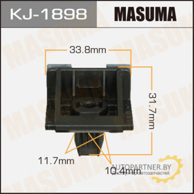 Клипса пластиковая MASUMA (HONDA 71598S30013)  / KJ1898