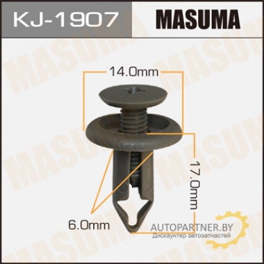 Клипса пластиковая MASUMA (SUBARU 94019FC030GA)  / KJ1907