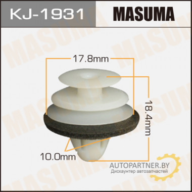 Клипса пластиковая MASUMA (SUBARU 91087KC300)  / KJ1931