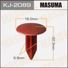 Клипса пластиковая MASUMA (HONDA 90667S0D003ZW)  / KJ2089
