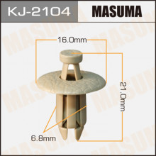Клипса пластиковая MASUMA (HONDA 91550S50000ZF)  / KJ2104