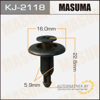 Клипса пластиковая MASUMA (HONDA 90671SDA003ZA)  / KJ2118
