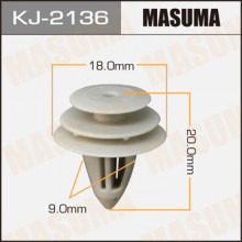 Клипса пластиковая MASUMA (SUBARU 94044TA040)  / KJ2136