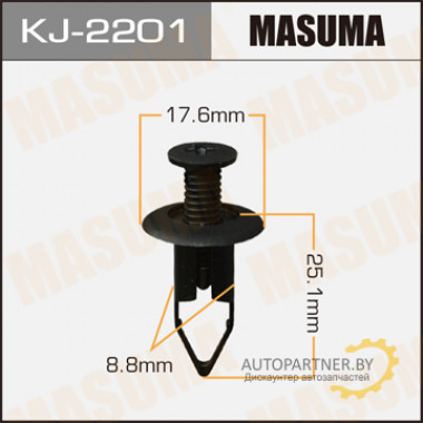 Клипса пластиковая MASUMA (TOYOTA 5253135010C0)  / KJ2201