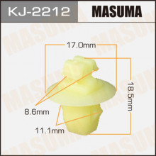 Клипса пластиковая MASUMA (TOYOTA 7687921010)  / KJ2212