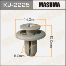 Клипса пластиковая MASUMA (TOYOTA 9046706181B1)  / KJ2225