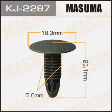 Клипса пластиковая MASUMA (HONDA 90667SA0003B3)  / KJ2287