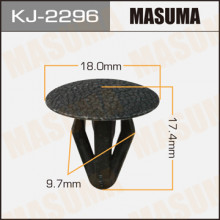 Клипса пластиковая MASUMA (HONDA 91515SM4003)  / KJ2296